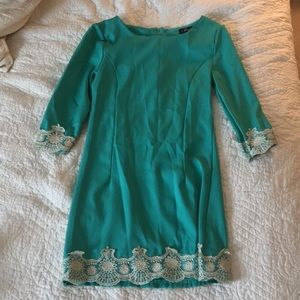 Size Xs green and gold dress